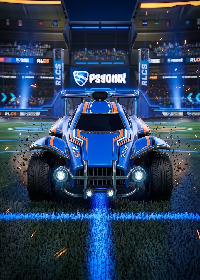 Rocket League Octane Car in Arena poster
