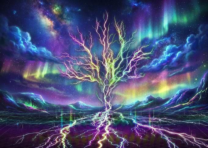 Electric Lightning Tree in Cosmic Landscape