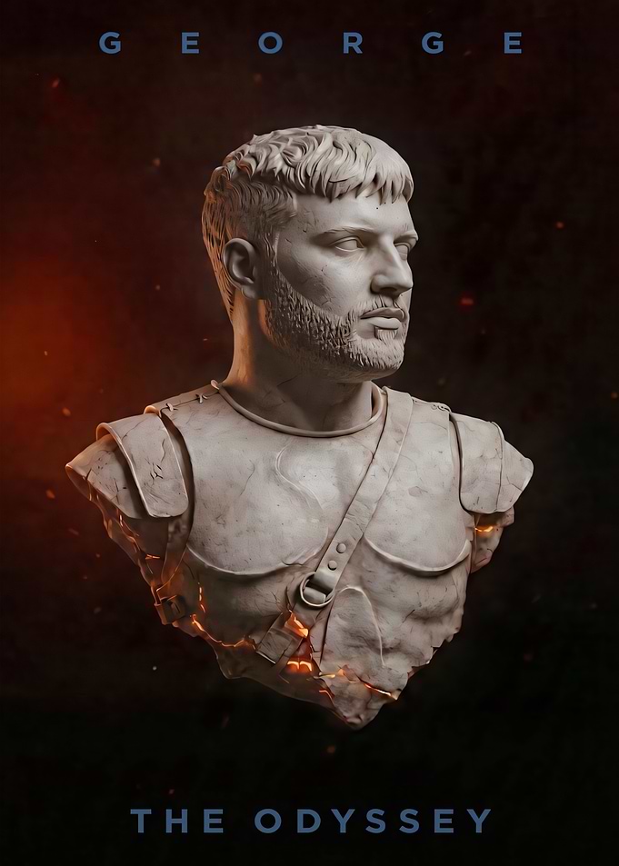George The Odyssey Marble Bust