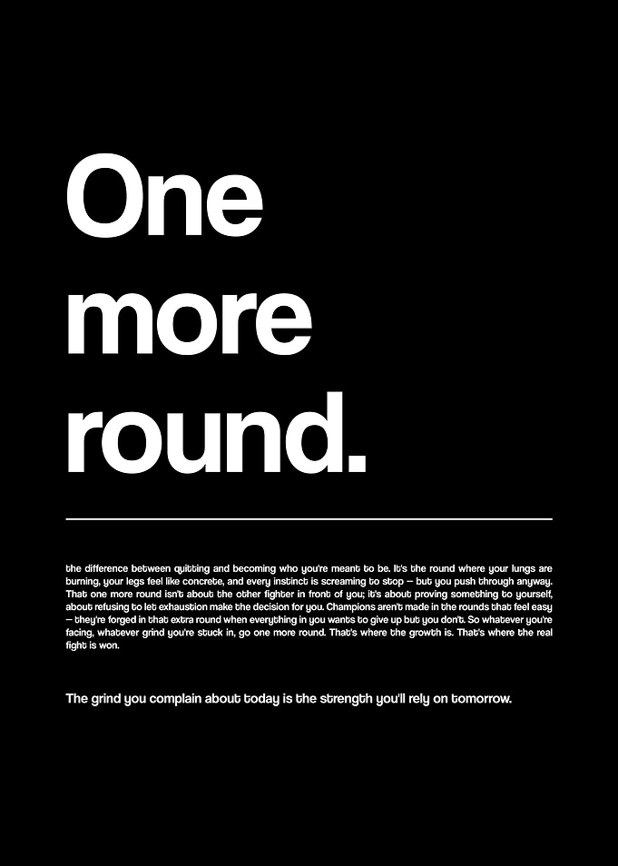 One More Round Inspirational Poster