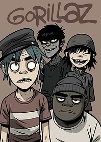 Gorillaz Band Members Illustration
