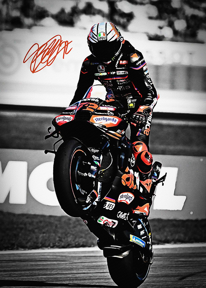 Marco Bezzecchi Performing Wheelie