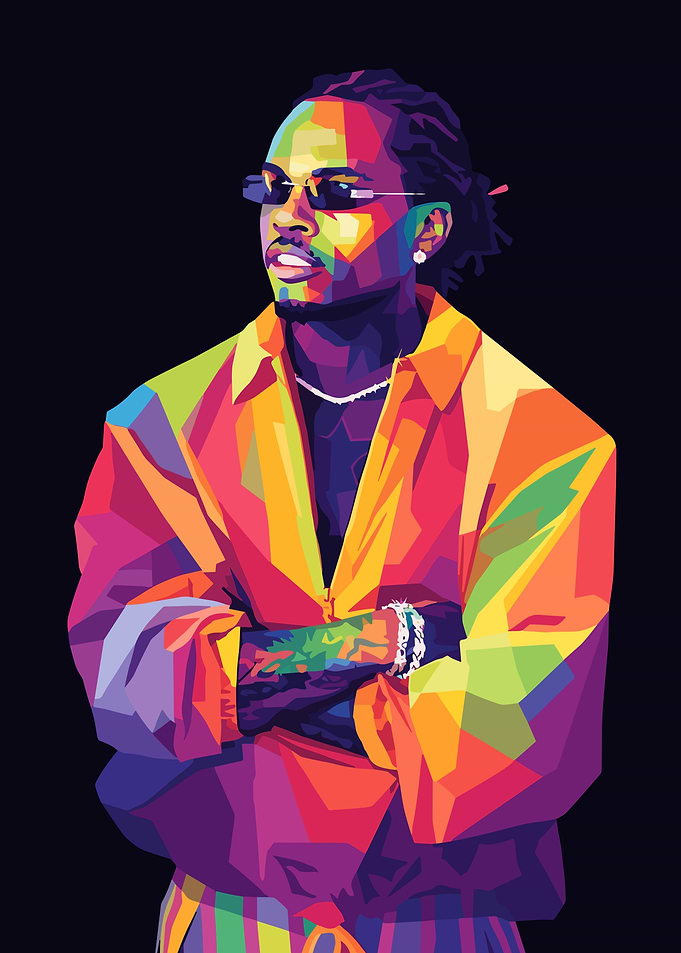 Colorful Pop Art Portrait of Gunna