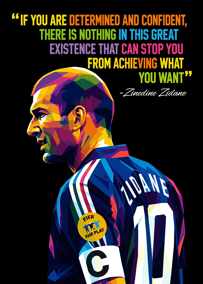 Zinedine Zidane Pop Art Poster