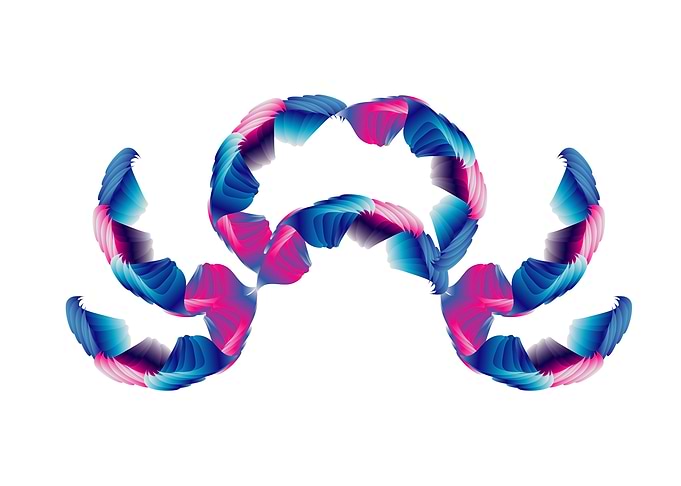 Abstract Pink and Blue