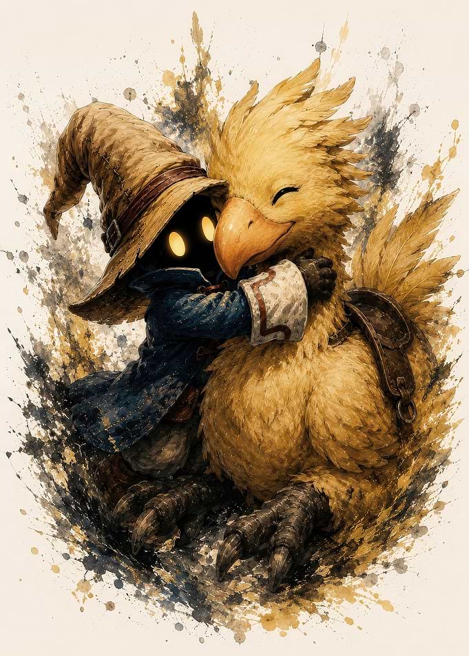 Vivi Hugging Chocobo