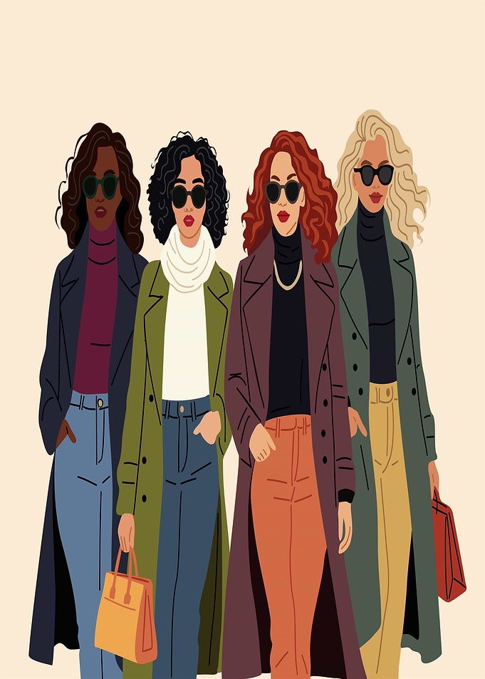 Four Stylish Women in Autumn Fashion