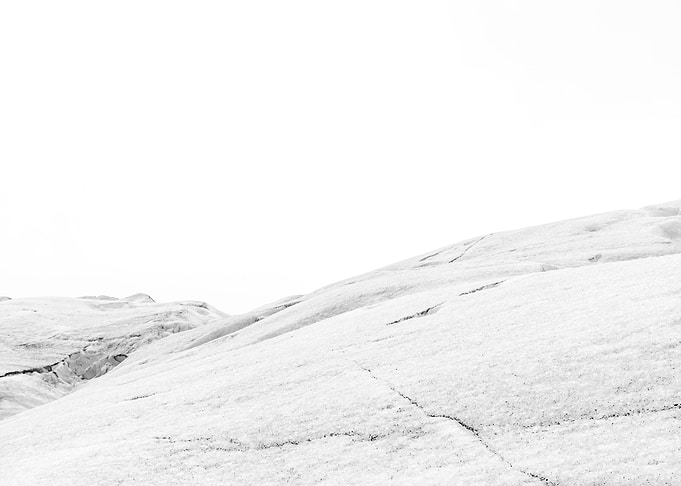 Minimalist Snowy Glacier Landscape