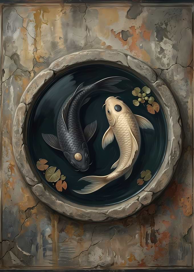 Yin Yang Koi Fish Pond