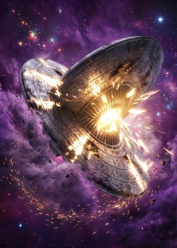 Ancient Alien Spaceship in Deep Space
