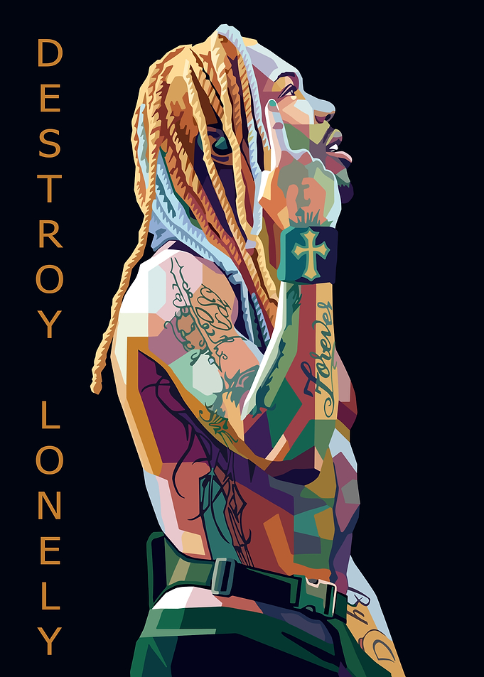 Destroy Lonely Pop Art Portrait
