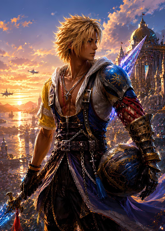 Tidus Final Fantasy X Warrior Portrait