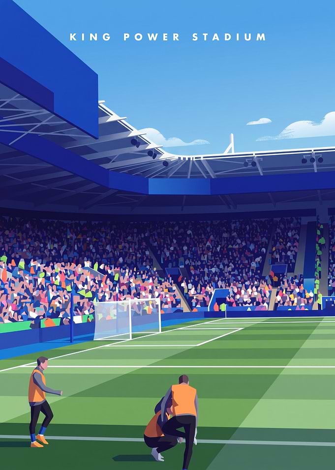 King Power Stadium Soccer Illustration