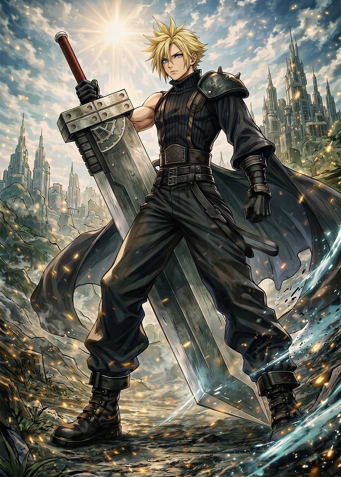 Cloud Strife with Buster Sword