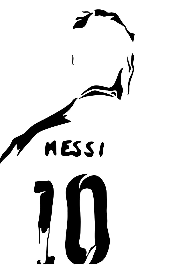 Lionel Messi Minimalist Silhouette Art