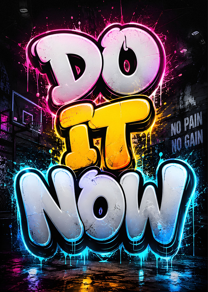 Do It Now Graffiti Motivational Art