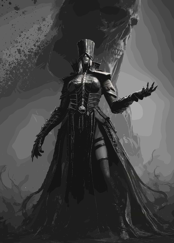 Dark Fantasy Necromancer Queen