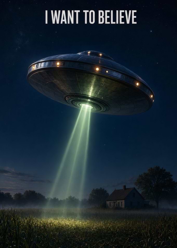 I Want To Believe UFO Poster