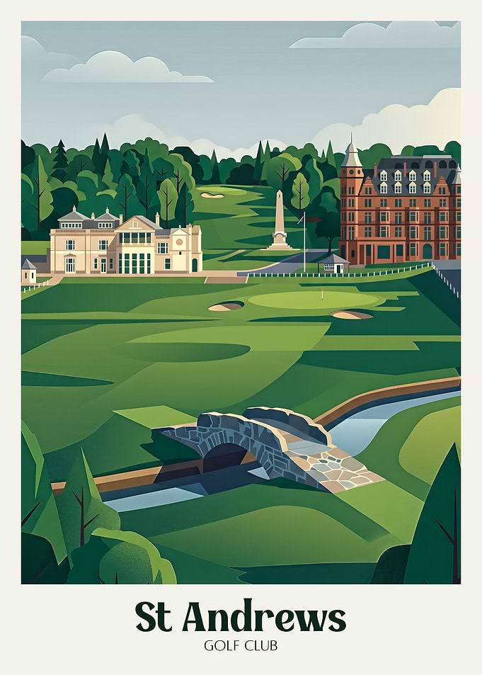 St Andrews Golf Club Travel Poster