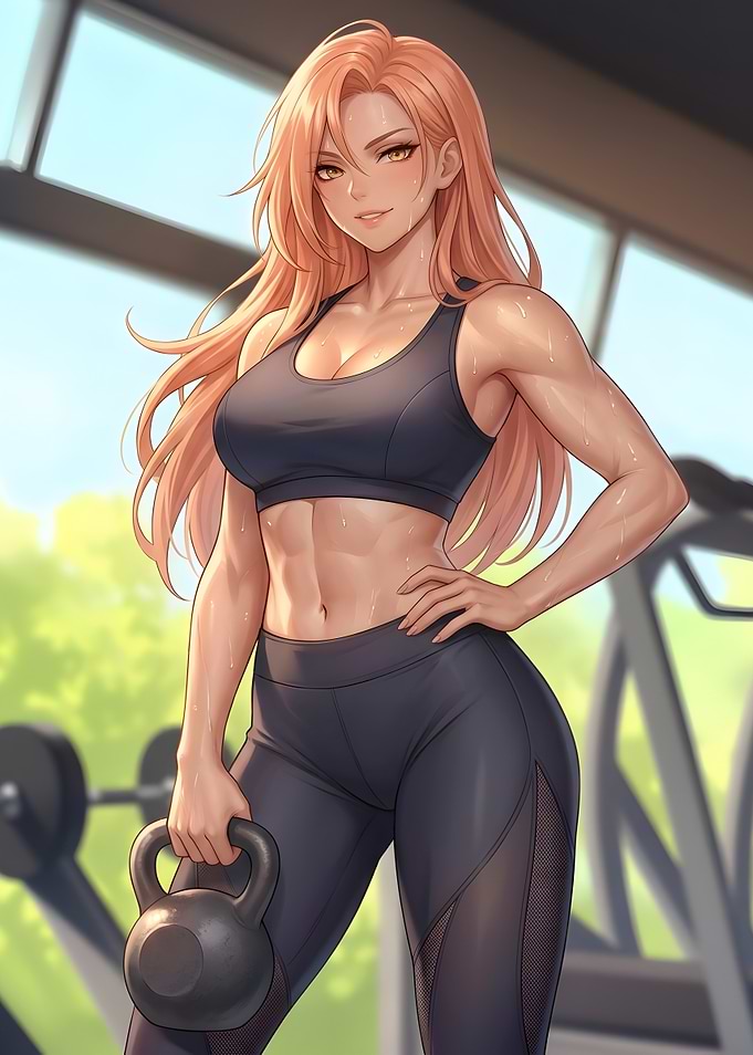 Anime Girl Gym Woman Waifu