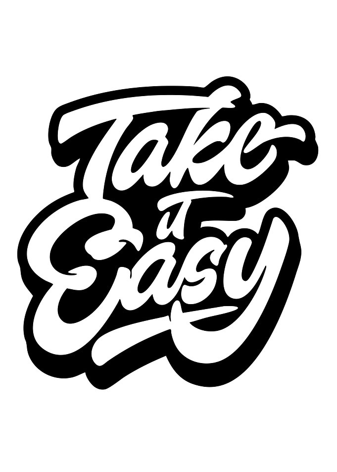 Take It Easy Typography Design