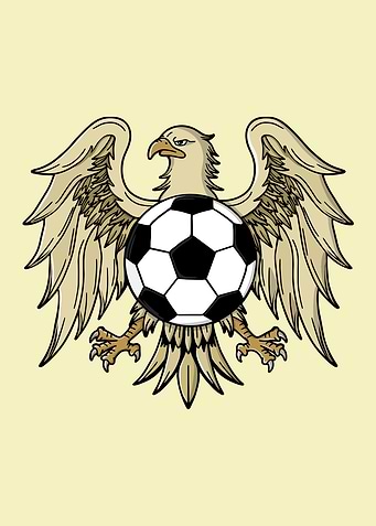 Eagle Holding Soccer Ball Emblem