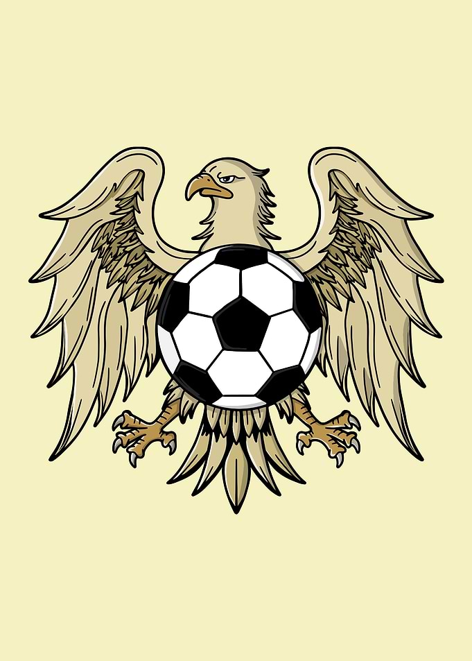 Eagle Holding Soccer Ball Emblem