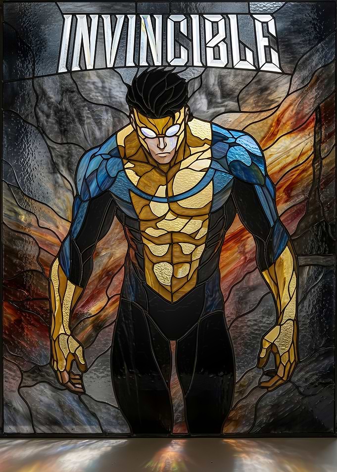 Invincible Stained Glass Art Piece