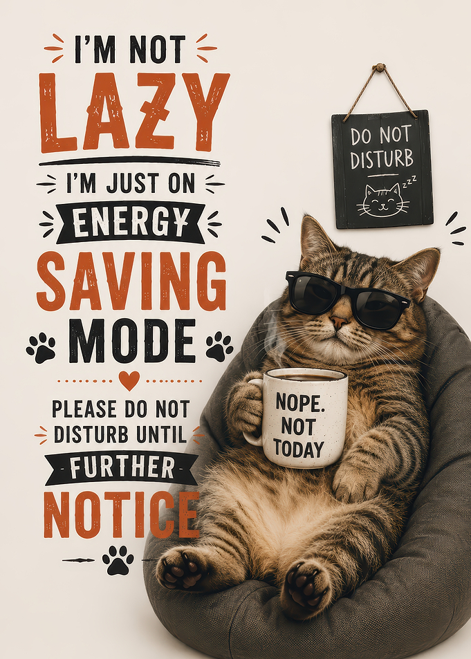 Funny Cat Energy Saving Mode