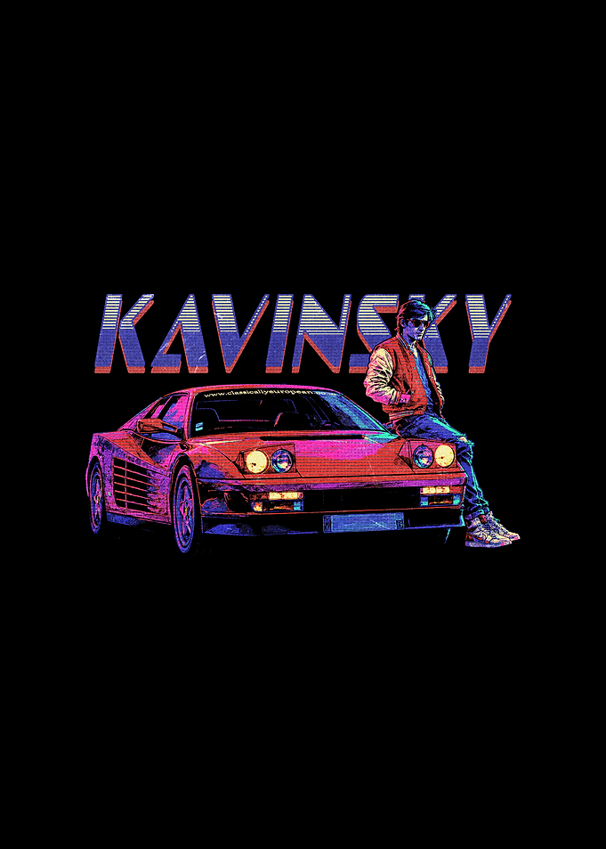 Kavinsky Synthwave Ferrari Art