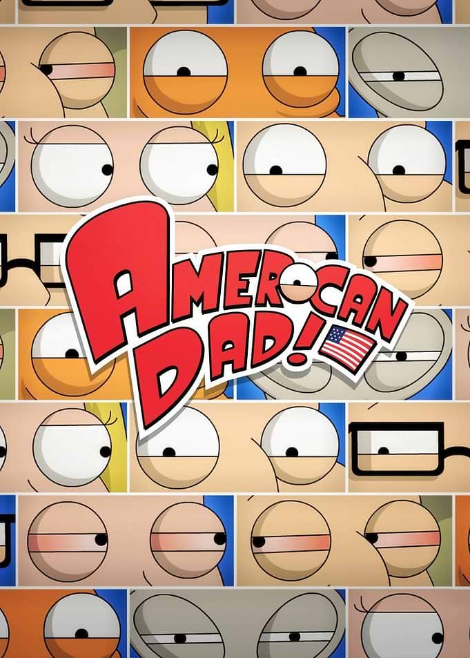 American Dad Logo and Character Collage