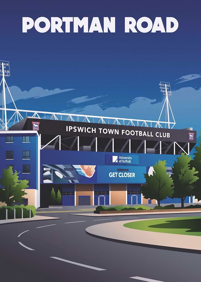Portman Road Stadium Ipswich Town Poster