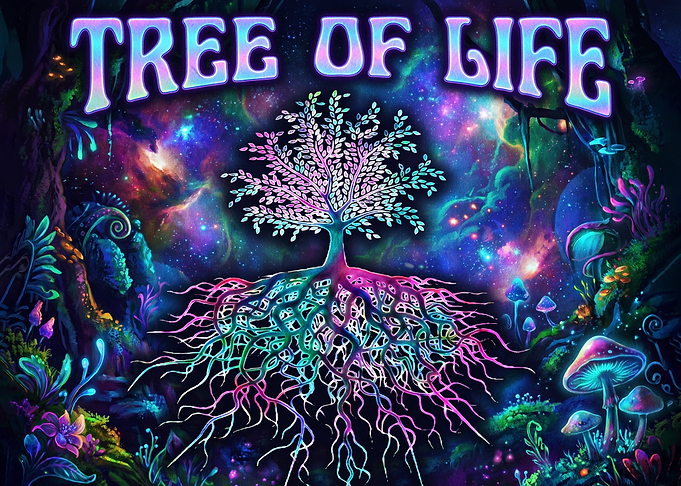 Neon Psychedelic Tree of Life
