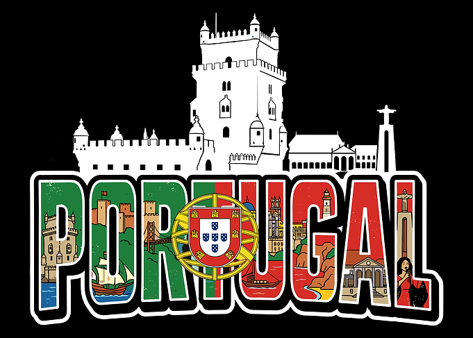 Portugal Typography Travel Souvenir Design