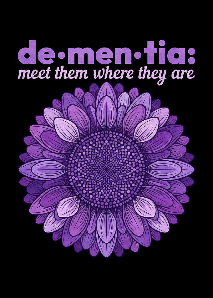 Dementia Awareness Purple Flower Design