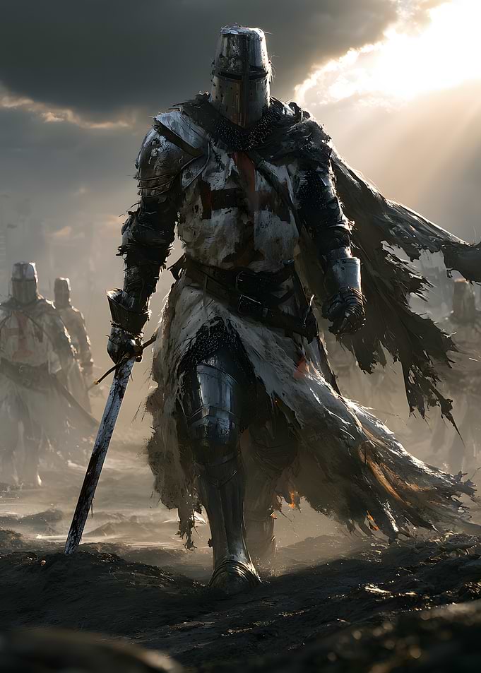 Crusader Knight on Battlefield