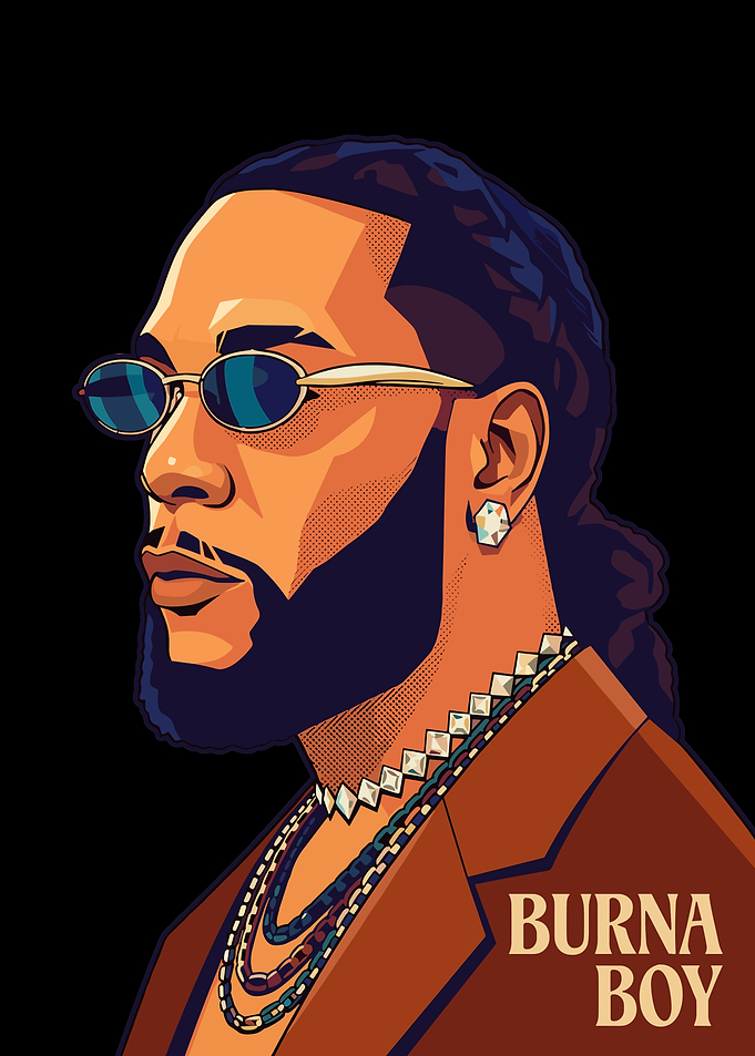 Burna Boy Digital Portrait Illustration