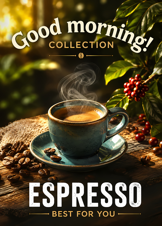 Good Morning Espresso Coffee Poster