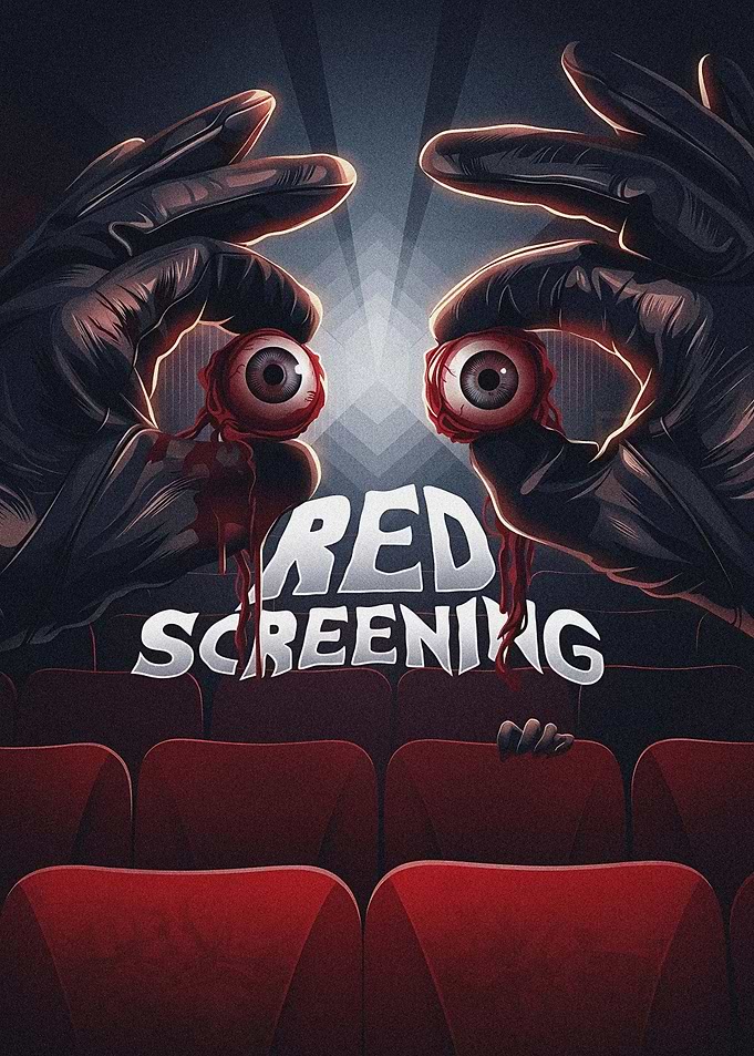 Red Screening Horror Movie Poster