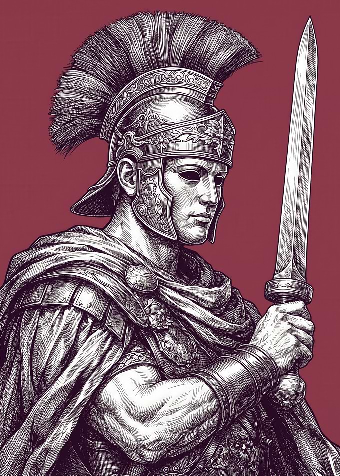 Roman Centurion Warrior Portrait