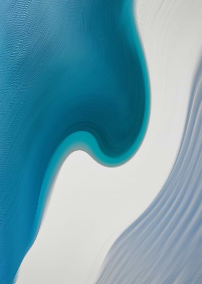 Abstract Blue and White Fluid Waves