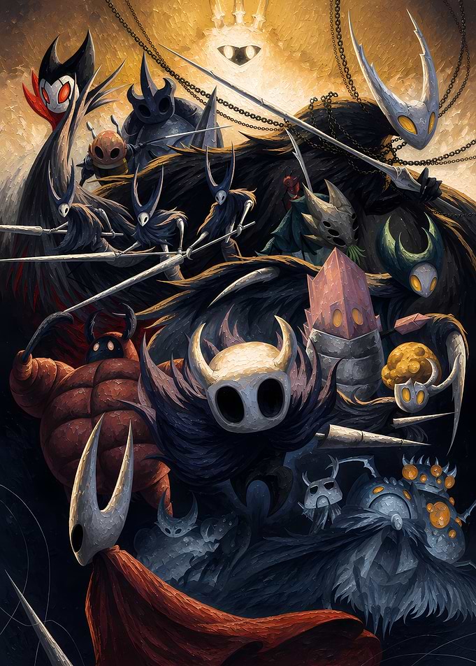 Hollow Knight Characters Ensemble Poster