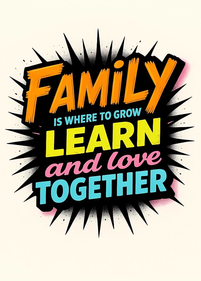 Family Inspirational Quote Wall Art