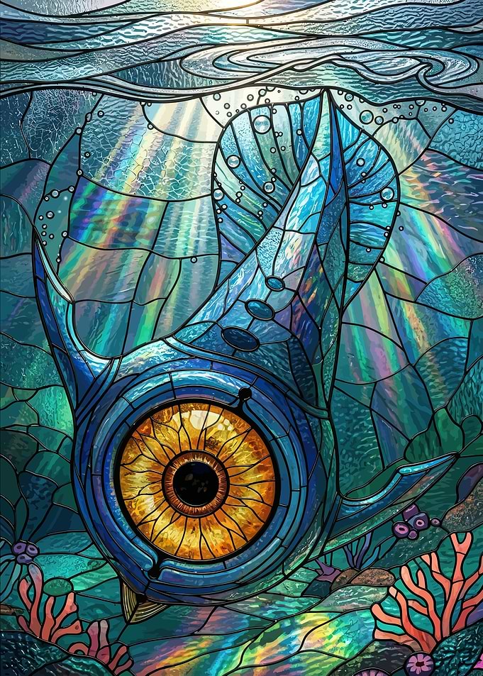 Stained Glass Peepers Subnautica Art