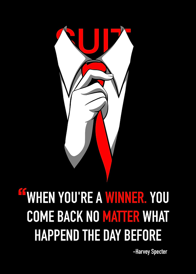 Harvey Specter Inspirational Quote Poster