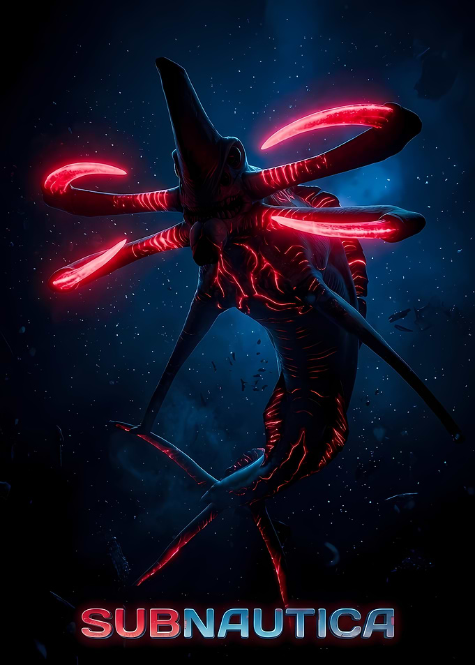 Subnautica Reaper Leviathan Poster