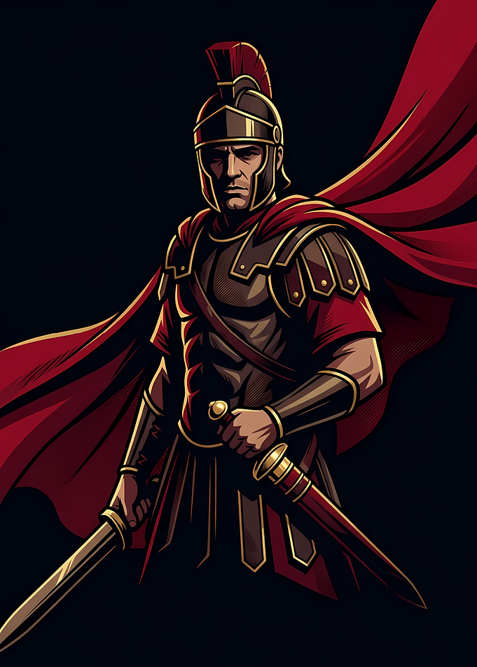 Roman Centurion Warrior Portrait