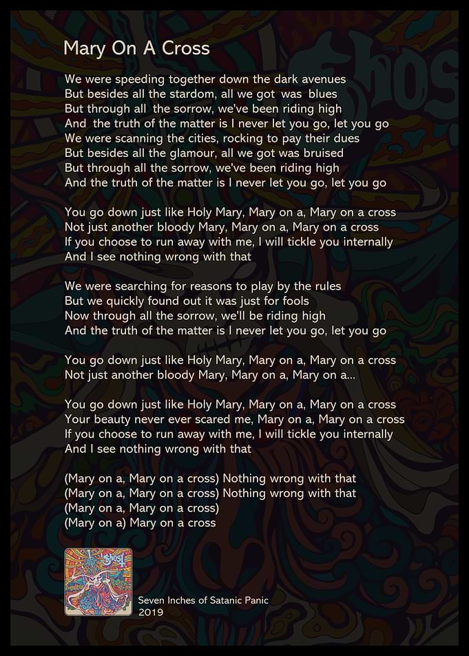 Mary On A Cross Lyrics Poster