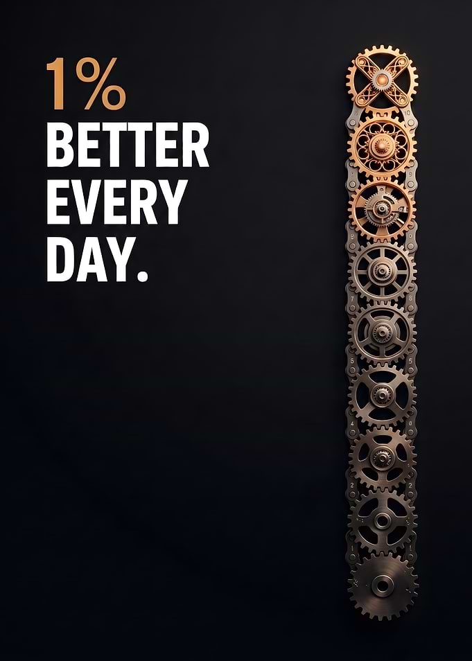 1% Better Every Day Motivational Poster