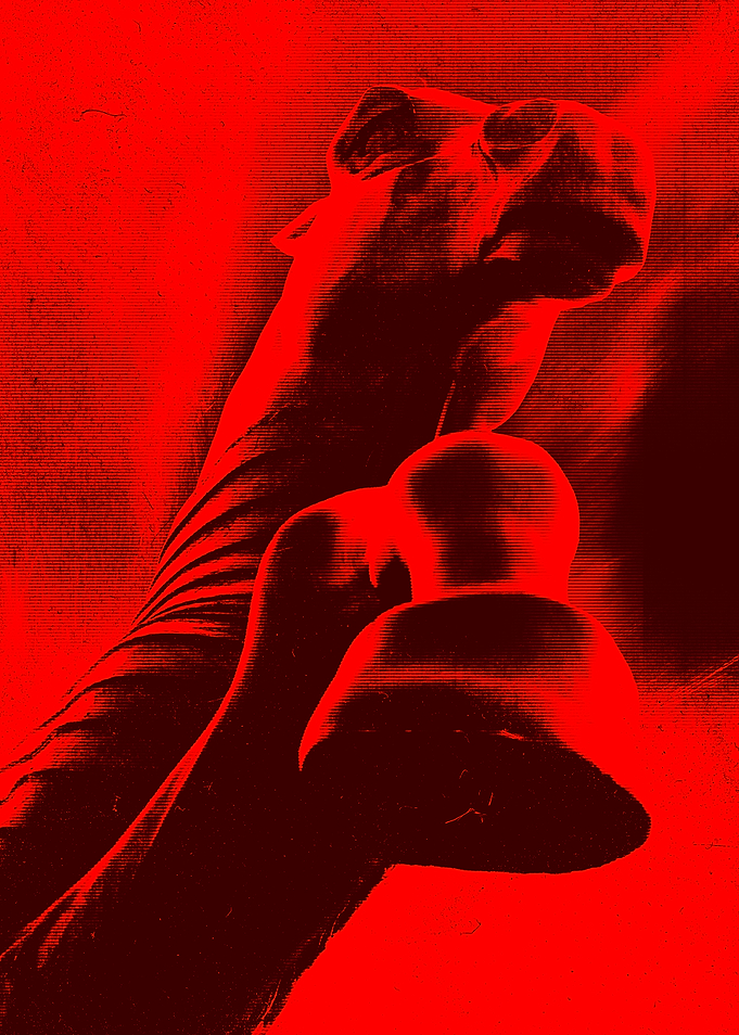 Red Abstract Statue